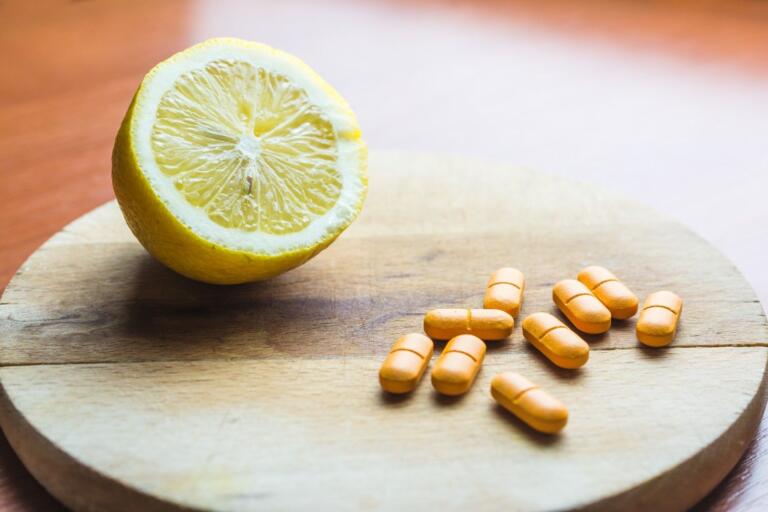 A lemon half and weight loss pills in the kitchen. Mysimba Medication in Huddersfield at Park View Pharmacy.